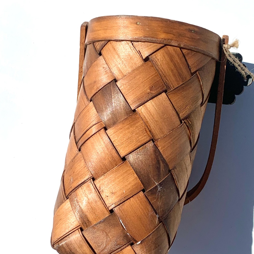 Hard Woven Brown Basket - Picture 3 of 12